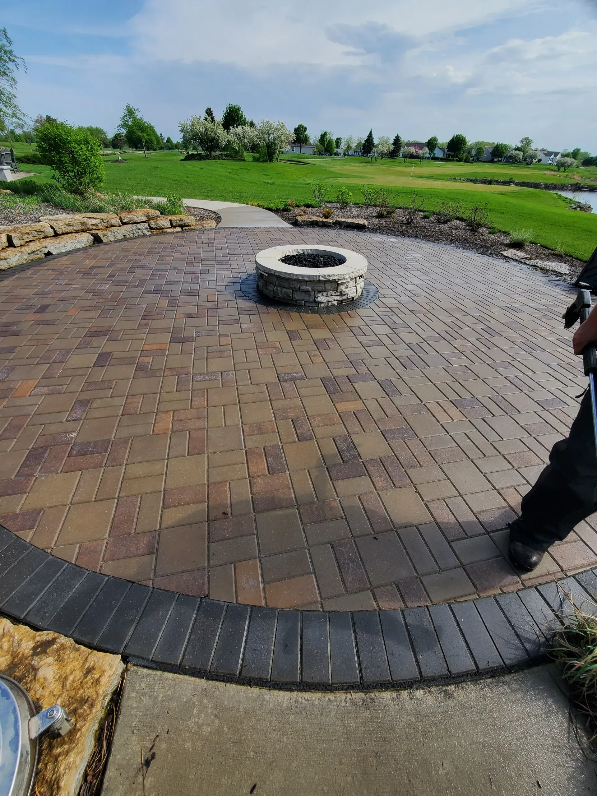 local brick paver cleaning at northville mi golf course